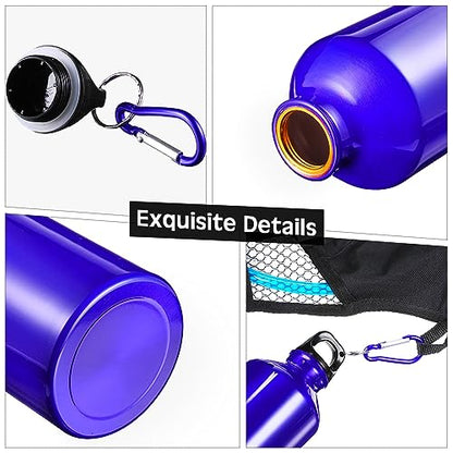 CHENGU Aluminum Water Bottle 20 oz Reusable Bottles Lightweight Leak Proof Aluminum Sports Travel Bottles with Twist Cap Buckle for Gym, Hiking, Cycling, Camping, Fishing - color: Blue