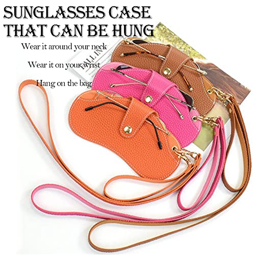 Glasses Case Holder Portable Slim Sunglasses Pouch Soft Eyeglasses Bag Eyewear Sleeve For Women Men - color: Cerise