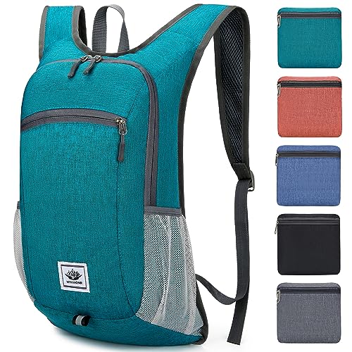 Esup 15L Lightweight Foldable Hiking Backpack for Women Men (Green) - color: Green
