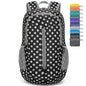 ZOMAKE Ultra Lightweight Packable Backpack 25L - Foldable Hiking Backpacks Water Resistant Small Folding Daypack for Travel(Black,White polka dots) - color: Black,white Polka Dots