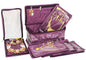 atorakushon Satin Makeup Pouches Cosmetic Necklace Earrings Jewellery Organizer For Women Maroon (Purple) - color: Purple