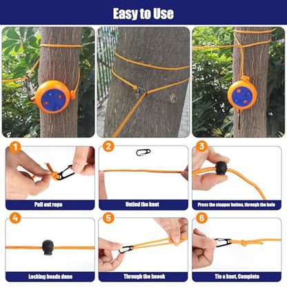 Portable Travel Clothesline Cord, Caudblor Adjustable 33ft Camping Clothes line, Laundry Drying Rope for Hotel Trip, Cruise, Outdoor/Indoor, with 12Pcs Stoppers, Windproof Clothespins - style: Blue Yellow