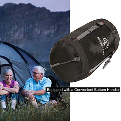 REDCAMP Sleeping Bag Stuff Sack, Black M, L, XL and XXL Compression Sack, Great for Backpacking and Camping - style: Black L 27l With Cover