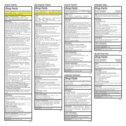 Be Smart Get Prepared 180 Piece First Aid Kit: Clean, Treat, Protect Minor Cuts, Scrapes. Home, Office, Car, School, Business, Travel, Emergency, Survival, Hunting, Outdoor, Camping & Sports, FSA HSA - size: 180 Piece Set