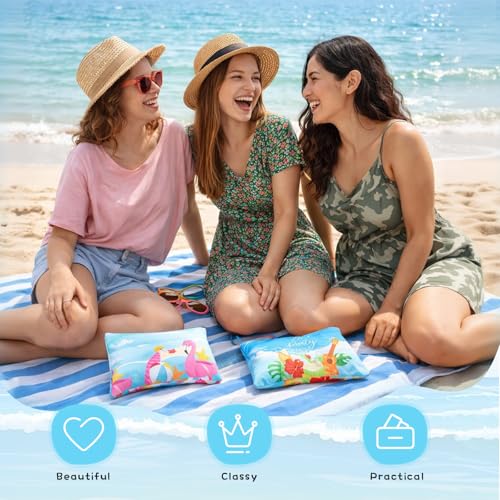 Eccliy Summer Makeup Bag Hawaii Cosmetic Bag for Women Summer Party Canvas Gifts Accessories Toiletry Pouch with Zipper Gift Bags Organizer for Team Party - size: 8 x 5 Inch, style: Summer Party