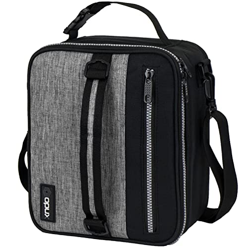 opux Insulated Lunch Box for Men Women Adult, Compact Lunch Bag for Kids Boy Girl Teen, Soft Lunch Cooler Bag for Work School, Leakproof Lunchbox Lunch Pail with Clip-on Buckle, Heather Gray - color: Heather Gray