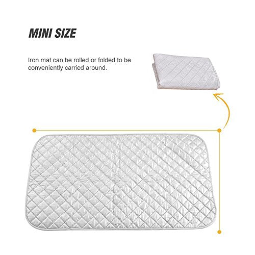 Ruibo Magnetic Ironing Mat Blanket,Iron Board Alternative Cover/Quilted Washer Dryer Heat Resistant Pad/Portable Cover/Mat Grey 33"X 18" - color: Ironing Any Where