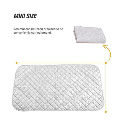 Ruibo Magnetic Ironing Mat Blanket,Iron Board Alternative Cover/Quilted Washer Dryer Heat Resistant Pad/Portable Cover/Mat Grey 33"X 18" - color: Ironing Any Where