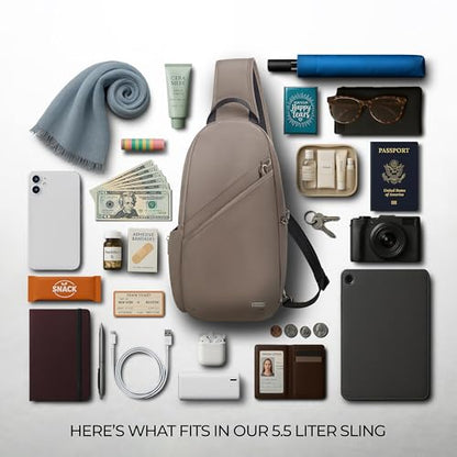 Travelon Anti-Theft Classic Sling Bag - color: Nutmeg