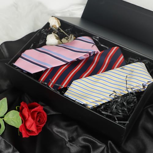 LFBOX Black Gift Box with Magnetic Lids 13.8x8.3x4.4 in, Large Bridesmaid Groomsman Proposal Boxes, Rectangle Storage Box 5 Pack - color: Black, size: 1 count (Pack of 5)