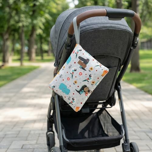 HAMUR Baby Diaper Bag Organizer – Compact & Foldable Stroller Pouch for Newborn Essentials | Travel-Friendly | Fits Boys & Girls (Animal) - color: Animal