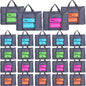 INVODA Travel Bag 24 PCS Foldable Duffle for Women and Men Lightweight Luggage Bag Personal Item Bag for Airlines Weekender Overnight Tote Carry on (24PCS) - color: 24PCS