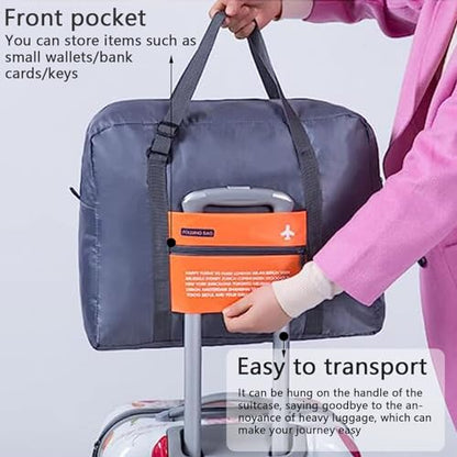 Travel Bag Spirit Airlines Personal Item Bag 18x14x8 Foldable Travel Duffel Bag Tote Carry on Luggage Duffle Overnight for Women and Men (Orange) - color: Orange