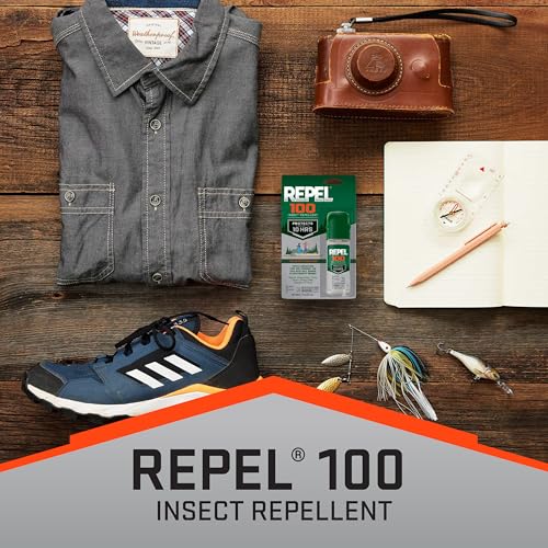 Repel 100 Insect Repellent, 1 Ounce, With DEET, 10-Hour Protection Long-Lasting Insect Repellent Travel Pump Spray Repels Mosquitoes, Ticks, Gnats, Biting Flies, Chiggers And Fleas, 6 Pack - size: 1 Fl Oz (Pack of 6), style: 6 Pack