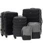 Wrangler 5 Piece Luggage & Travel Accessories Set, Black - color: Black, size: 5 Piece Set