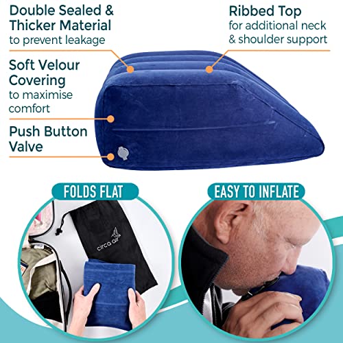 Circa Air Inflatable Leg Elevation Pillows for Swelling and Edema Relief, Travel Wedge Pillow for Legs, Foot Ankle Knee and Lower Back Pain Support, After Surgery Products