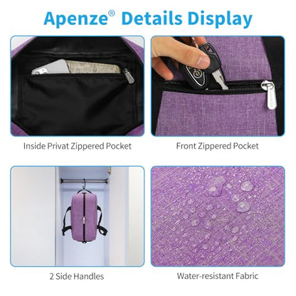 Apenze Small Gym Bag 14 inch lightweight Carry On Mini Duffel Bag for Travel Sport - Lavender Purple - color: Lavender Purple