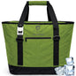 Soft Sided Cooler Tote Bag – Waterproof Leakproof Insulated Dry Bag Cooler with Zipper Top, Collapsible Beach, Pool, Boat, Grocery Cooler (20 or 36 Cans) - color: Green