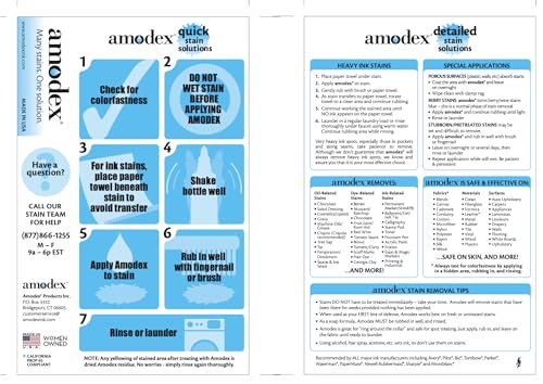 Amodex Ink & Stain Remover Arsenal, Safe and Effective on Clothes, Leather and Skin, Full Set for all your Stain Removal Needs, Includes 2 Bottles, 1 Brush, 10 Wipes - style: Stain Remover Arsenal Kit
