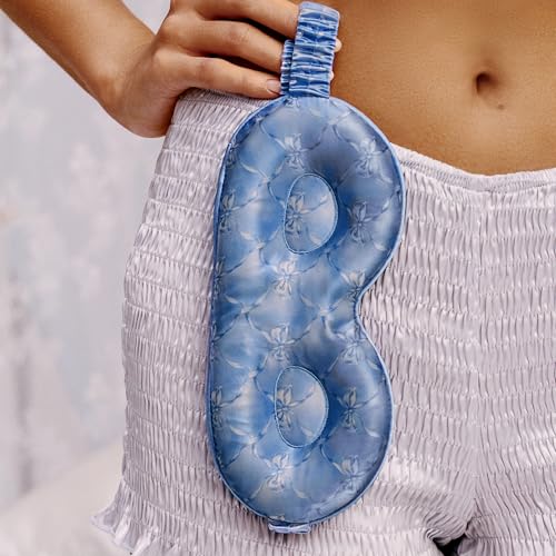 slip Pure Silk Contour Sleep Mask: Protect Your Delicate Lashes with Our Innovative, Lash-Friendly Design. Experience Uninterrupted Beauty Sleep with Slipsilk™ Comfort, 1 Contour Mask, Bluebelle - color: Bluebelle