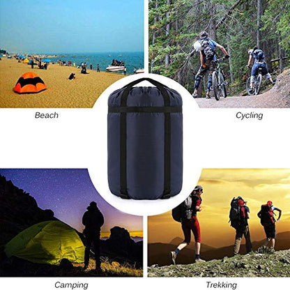 Compression Stuff Sack, 24L/36L/46L Sleeping Bags Storage Stuff Sack Organizer Waterproof Camping Hiking Backpacking Bag for Travel - Great Sleeping Bags Clothes Camping - color: Dark Blue 36L 2-PACK