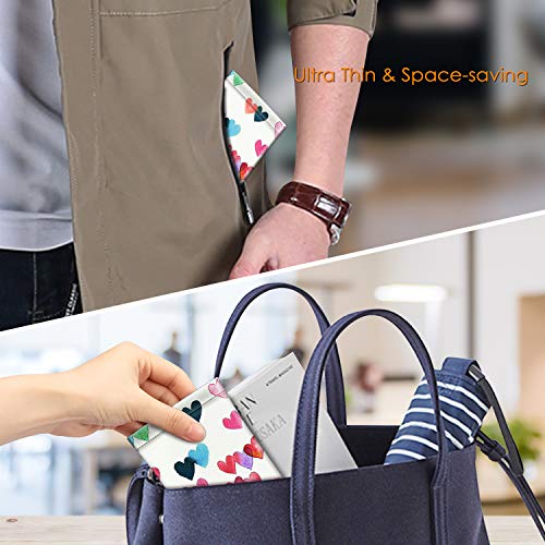 [2 Pack] Fintie Eyeglasses Pouch with Cleaning Cloth, Portable Squeeze Top Leather Glasses Case Sunglasses Bag, Rose Gold + Raining Hearts - color: Rose Gold + Raining Hearts