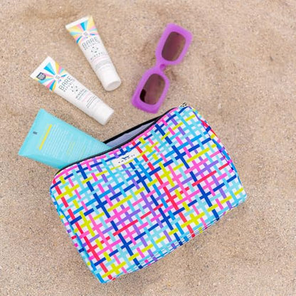 SCOUT Packin' Heat - Large, Water-Resistant, Zip Close Makeup Bag for Women- Toiletry Travel Bag - Cosmetic Bag - color: Pool McCartney