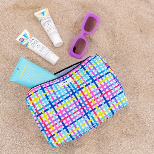 SCOUT Packin' Heat - Large, Water-Resistant, Zip Close Makeup Bag for Women- Toiletry Travel Bag - Cosmetic Bag - color: Off the Grid