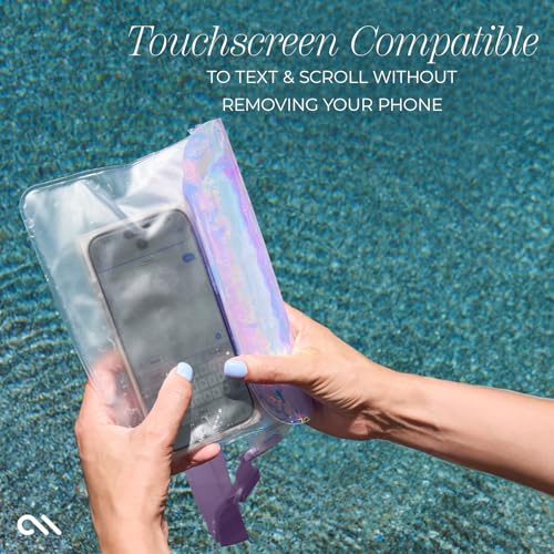 Case-Mate Soap Bubble IP68 Waterproof Phone Pouch/Case with Triple Seal Protection, Adjustable Strap - Waterproof Fanny Pack for iPhone 17 Pro Max/iPhone 16 Pro Max/15/14/S26/S25/Pixel 10 - Iridescent - color: Iridescent Fanny Pack