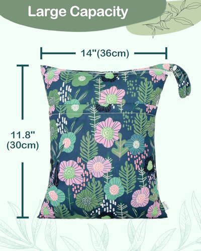babygoal Floral Wet Dry Bags 3 Pack, Waterproof Travel Bags for Swimsuits, Beach, Pool, Gym,Food Storage and Wet Clothes,3LN45-B - color: Flowers#45
