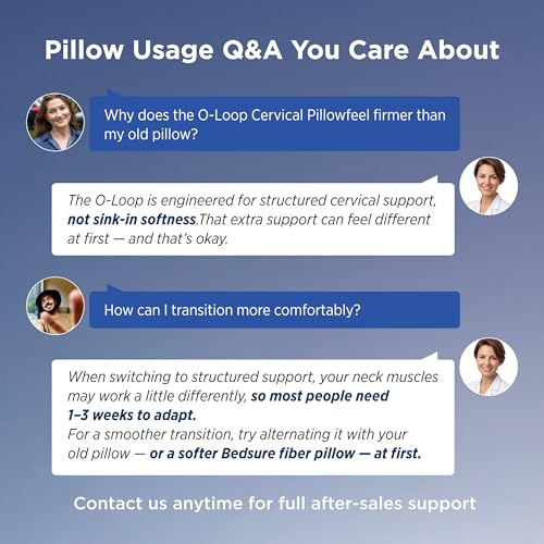 Bedsure Cervical Neck Pillow - Ergonomic Memory Foam Pillows for Side & Back Sleepers, Orthopedic Shape Gently Supports Head & Neck, Shoulder Pain Relief for Deeper Sleep Cloud Pillow