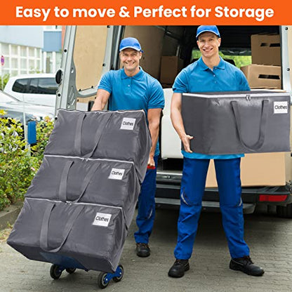 BlissTotes Large Moving Boxes and with Zippers & Handles Moving Supplies with lids, Heavy Duty Totes for Storage Bags for Space Saving, Fold Flat, Moving and Storing 76L, 2 Pack - size: 76L-2 Packs