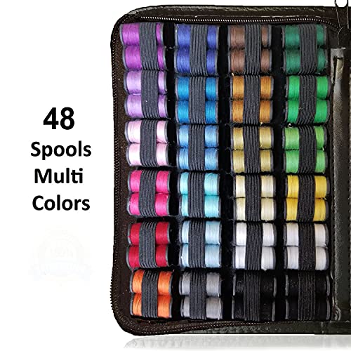 ARTIKA Sewing Kit for Adults and Kids (119 PCS) - Small Beginner Set w/Multicolor Thread, Needles, Scissors, Thimble & Clips - Emergency Repair and Travel Kits - Sewing Accessories and Supplies - style: Sewing kit 119 PCS