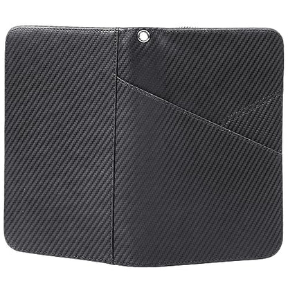 Polare Full Grain Leather Passport Holder With YKK Zipper RFID Blocking Travel Document Organizer Ticket Holder Cover Case Holds 2 Passports (Carbon Black) - color: Carbon Black