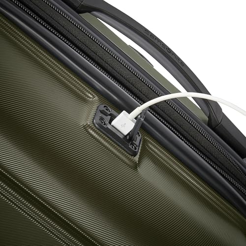 Samsonite Omni 2 Hardside 2 Piece Set - Includes Global Carry-On & Large Checked Suitcases - 360° Dual Spinner Wheels - Integrated TSA Lock & Expansion - Amazon Exclusive - Vita Olive - color: Vita Olive, size: 2-Piece Set (Carry-on/Large)