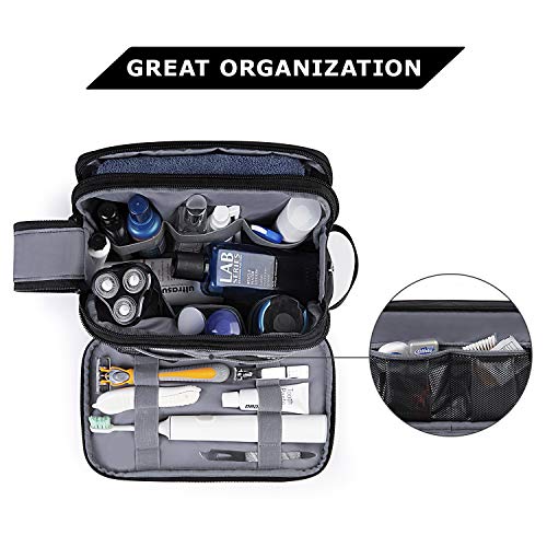 BAGSMART Toiletry Bag for Men, Travel Toiletry Organizer Dopp Kit Water-resistant Shaving Bag for Toiletries Accessories, Door Room Essentials, Black-medium - color: Black, size: Medium