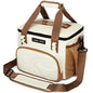 SUNNY BIRD 12L Large Insulated Lunch Bag, Leakproof and Foldable Lunch Cooler Box for Women Adult and Men, Fits 18 Cans (Ivory White 01) - color: Ivory White 01
