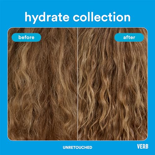 VERB Hydrate Shampoo + Conditioner Duo - Cleanses + Nourishes Dry + Frizzy Hair to Smooth + Reduce Frizz - Amber + Warm Jasmine Scent - size: 0.33 Fl Oz (Pack of 2)