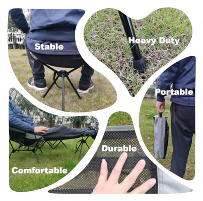 Portable Camping Chair Foot Rest Stool Lightweight Heavy Duty Folding Outdoor Picnic Beach Travel Fishing Backpacking,Durable 600D Oxford Cloth,Sturdy Aluminum Alloy Frame,with Carry Bag - color: Stool
