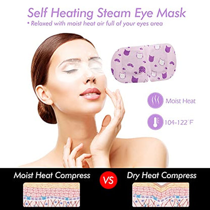 Jekeno Steam Eye Mask, 16 Packs Eye Masks for Dry Eyes, 40-60 Minutes Self Moist Warm Compress Heated Disposable Mask for Sleep, Spa Relaxing Trip Gifts, Travel Essentials for Women Men - size: 1 Count (Pack of 16)