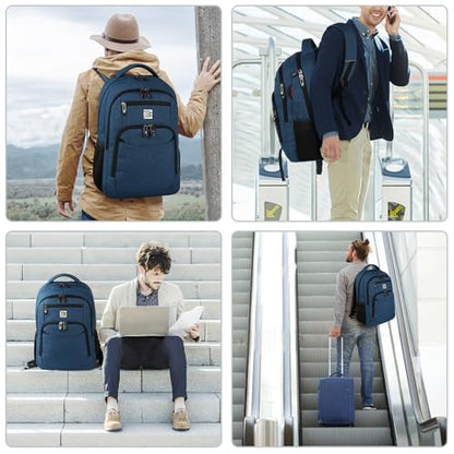 Volher Laptop Backpack,Business Travel Anti Theft Slim Durable Laptops Backpack,Water Resistant College Computer Bag for Women & Men Fits 15.6 Inch Laptop and Notebook - Blue - color: Blue, size: 15.6 Inch, style: Laptop