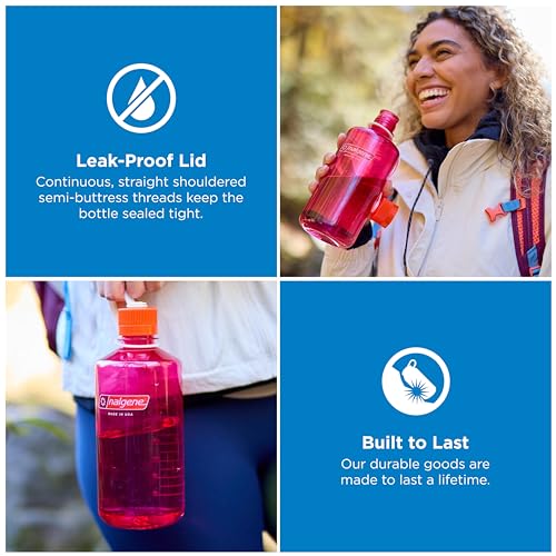 Nalgene 32 oz Narrow Mouth Water Bottle | BPA-Free, Durable & Leak Proof, Lghtweght Bottle for Hkng, Gym & Travel, Clear - color: Clear, size: 32 Ounces