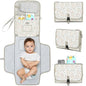 KeaBabies Portable Diaper Changing Pad, Travel, Car - Large Waterproof Baby Changing Mat, Wipeable, Padded, On The Go Travel Diaper Clutch Bag, Easy to Use Pockets for Newborn Essentials (Prairie) - color: Prairie
