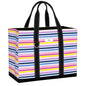 SCOUT Original Deano Tote - Durable Lightweight Open Top Beach, Pool & Lake Bag, Inside Zip Pocket, Folds Flat - color: Stripe a Pose