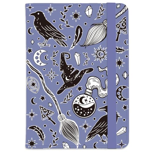 Wizarding World Leather Passport Holder Cover Magic Potions Witch Broomstick Travel Wallet Passport Case with Credit Card Slots for Women Men Travelling Essentials for Flying - color: Magic