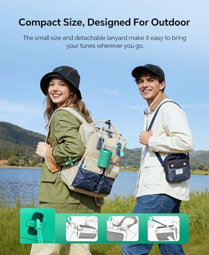 Portable Bluetooth Speaker Beach Essentials: Powerful Crystal Clear Sound/Dynamic Light/IPX5 Waterproof/All Day Playtime/Wireless BT 5.3/TWS Paring, Dad Gifts, Outdoor|Travel|Camping|Pool Accessories - color: Teal