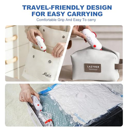 VMstr 9 Pack Travel Vacuum Storage Bags with USB Pump, Vacuum Packing Seal Bags for Luggage, Carry-on Size Space Saver for Clothes and Clothing Travel - style: 9 combo bags + USB pump