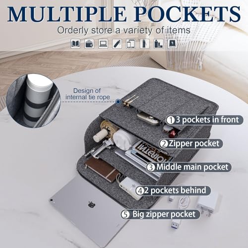 Backpack Organizer Insert, Felt Bag Organizer for Rucksack Shoulder - color: Gray, size: S