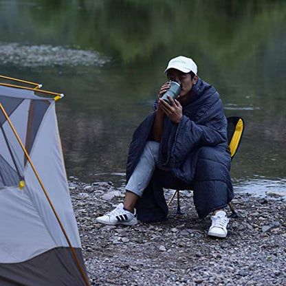 iClimb 3M Thinsulate Insulation Warm Camping Blanket Ultralight Compact - color: Dark Grey, size: 72.8” × 55”, 1 lb