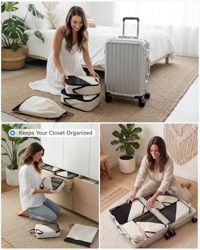 Neat & Organized Travel Kit – 6-Piece Packing Cubes & Carry-On Duffel Bag